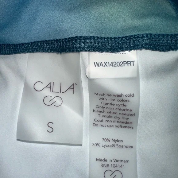 New Size S Blue White CALIA Women's Inspire High Rise 7/8 Legging Small - Picture 3 of 6